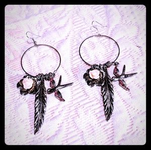 Hoop charm earrings